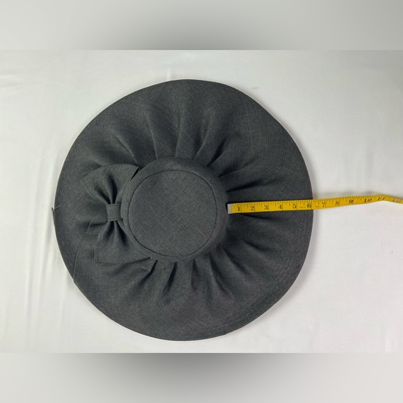 Wide Brim Black Sun Hat with Bow main image 5